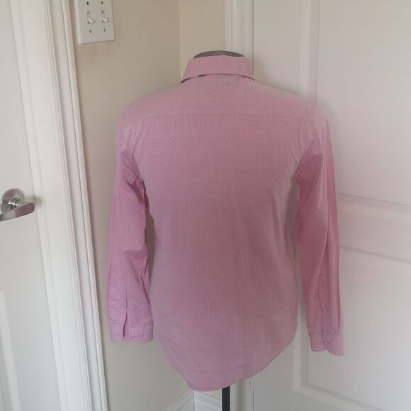 Strauss Men Button Down Shirt & Tie Combo Tie 100% Silk 14.5 Pink - Picture 4 of 16